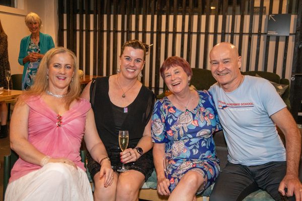 A group smiling at the camera